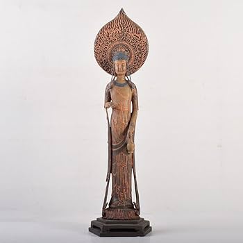 仏教美術　樹脂製　レプリカ　仏像　置物　M　R7189 Amazon.co.jp: 仏教美術 樹脂製 レプリカ 百済観音 仏像 置物 高さ約36